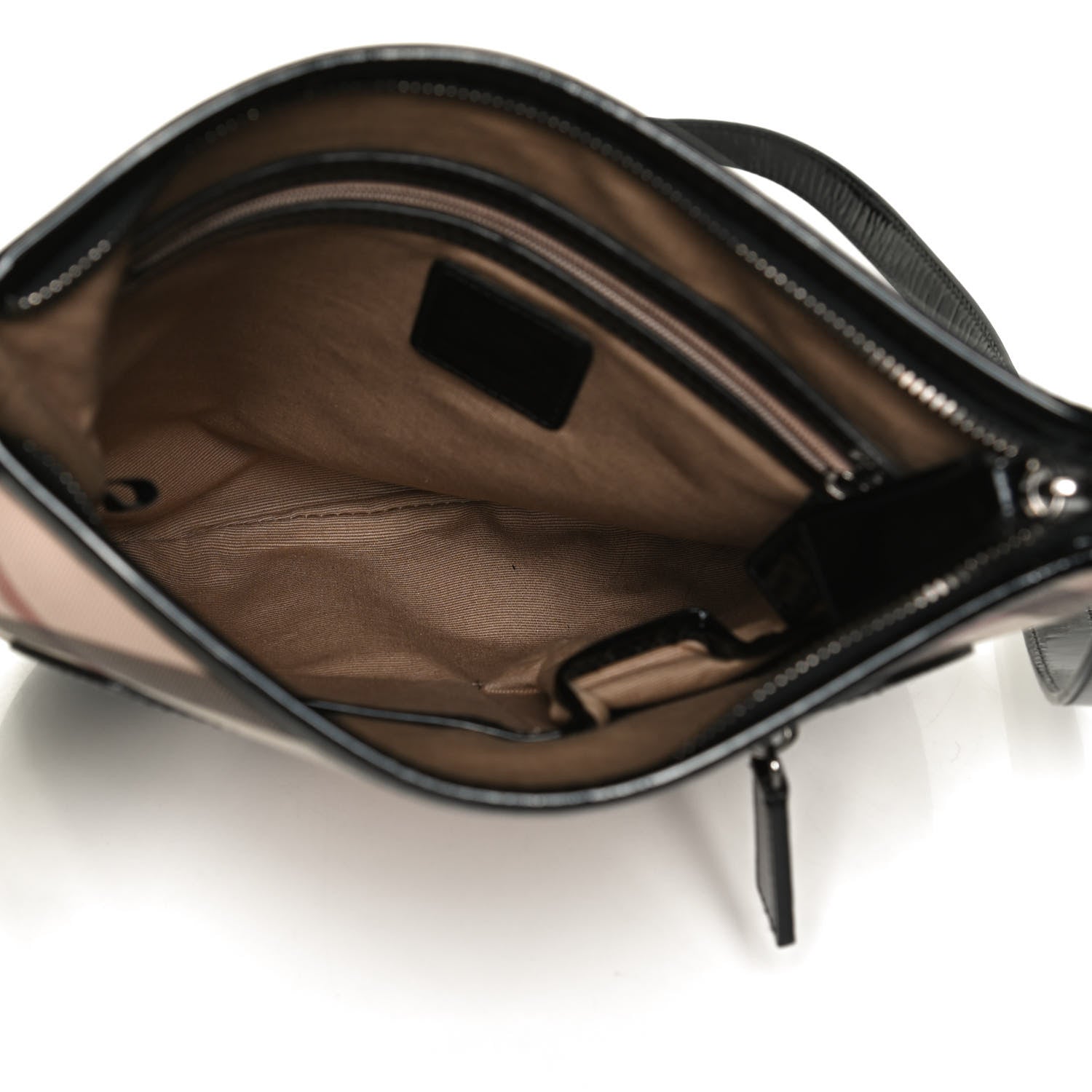 Burberry Patent Nova Check Dryden Crossbody Bag Black 5 of 12