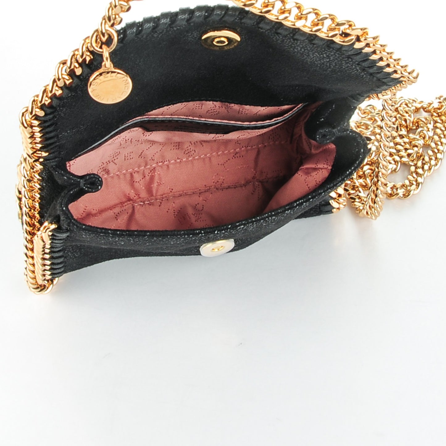 Shaggy Deer Tiny Fold Over Falabella Tote Black