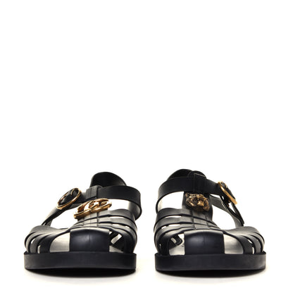 Gucci Rubber Mens Buckle Strap Sandal 11 Black 4 of 14