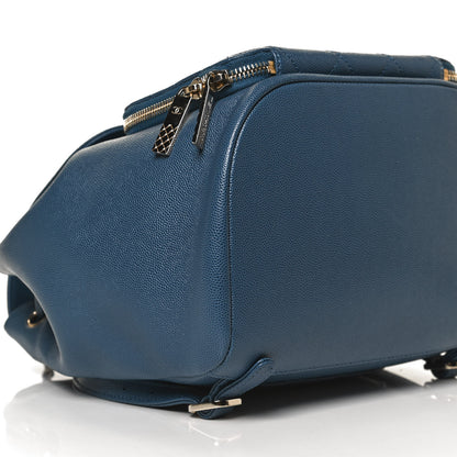 Chanel Caviar Quilted Business Affinity Backpack Blue 8 of 11