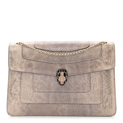 Bulgari Metallic Karung Serpenti Forever Crossbody Rosa Di Francia 1 of 10