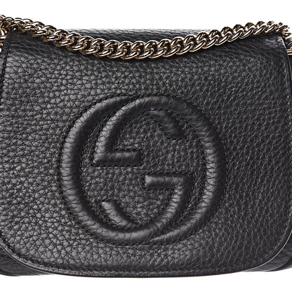 Gucci Pebbled Calfskin Small Soho Flap Crossbody Black 13 of 13