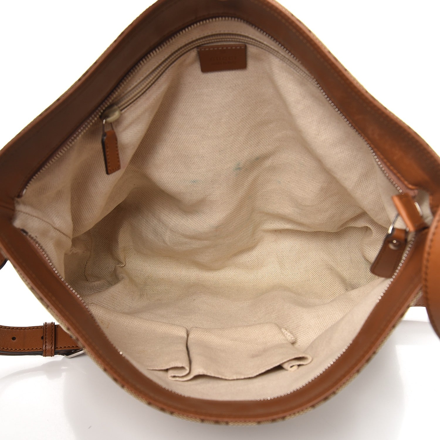 Gucci Monogram Large Flat Messenger Bag Brown 5 of 13