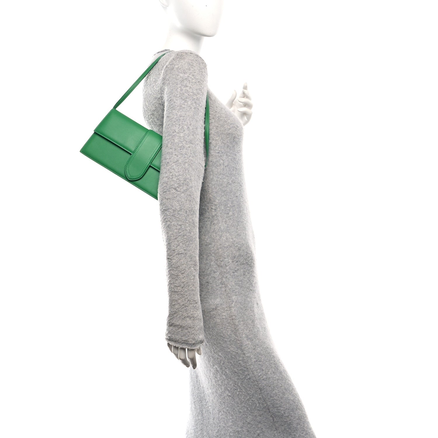 Jacquemus Smooth Calfskin Le Bambino Long Green 2 of 9