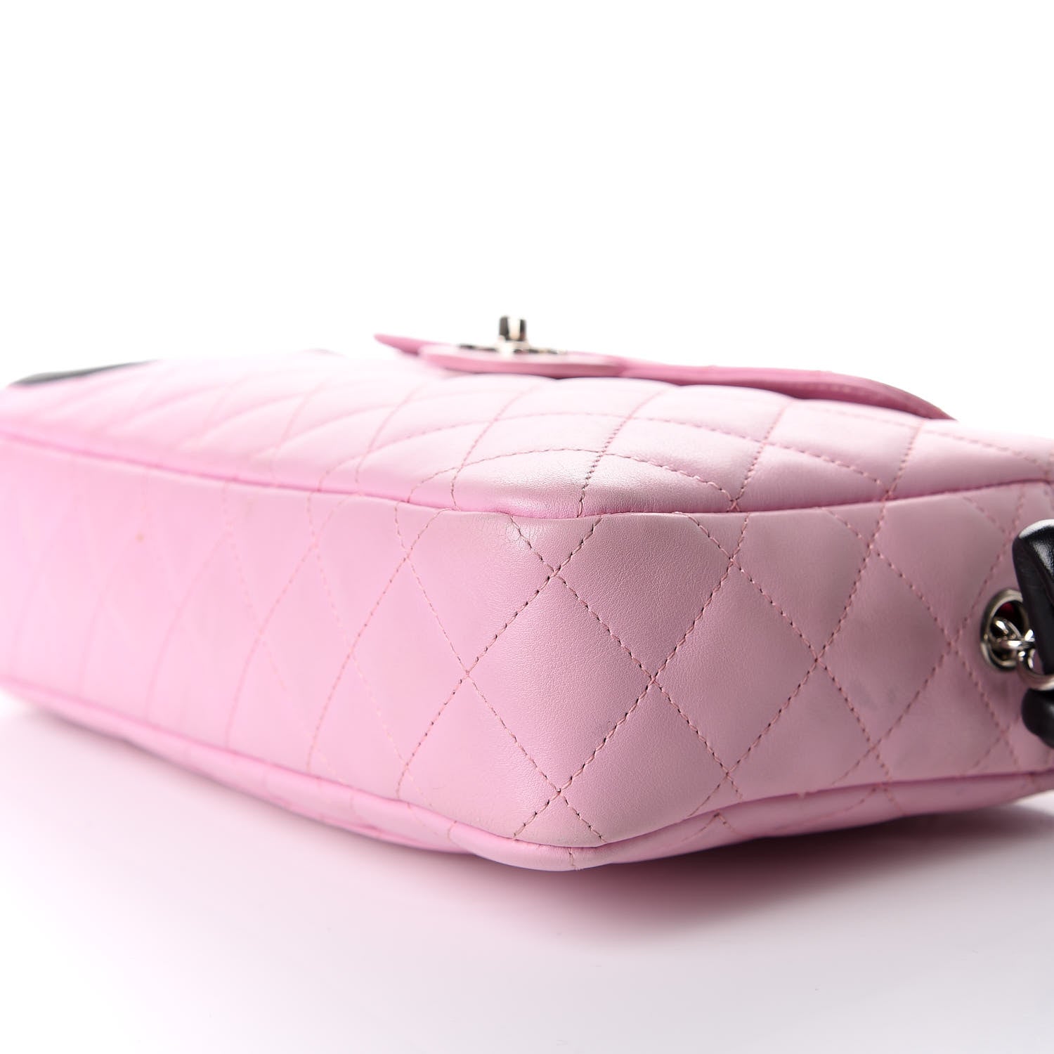 Chanel Calfskin Quilted Cambon Camera Case Pink Black 8 of 9