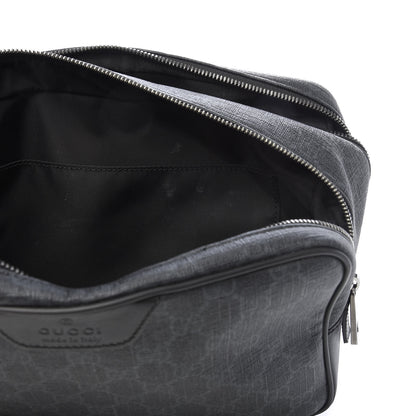 Gucci GG Supreme Monogram Toiletry Case Black Grey 12 of 13