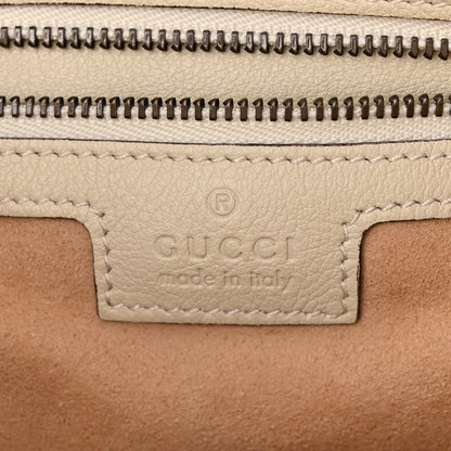 Gucci Softy Wonka Textured Dollar Calfskin Small Diana Shoulder Bag Mystic White Hibiscus Red 6 of 11