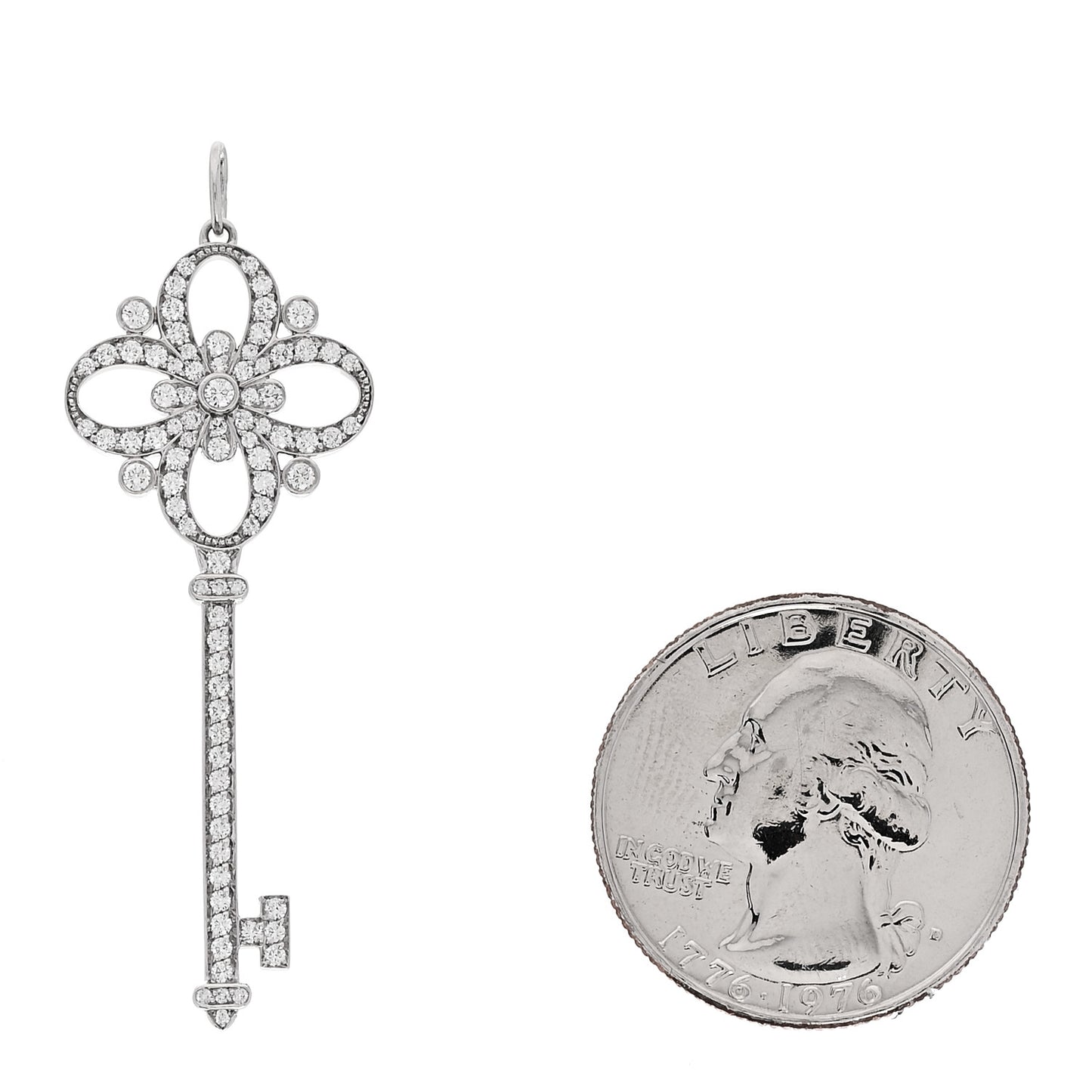 Platinum Diamond Victoria Key Pendant