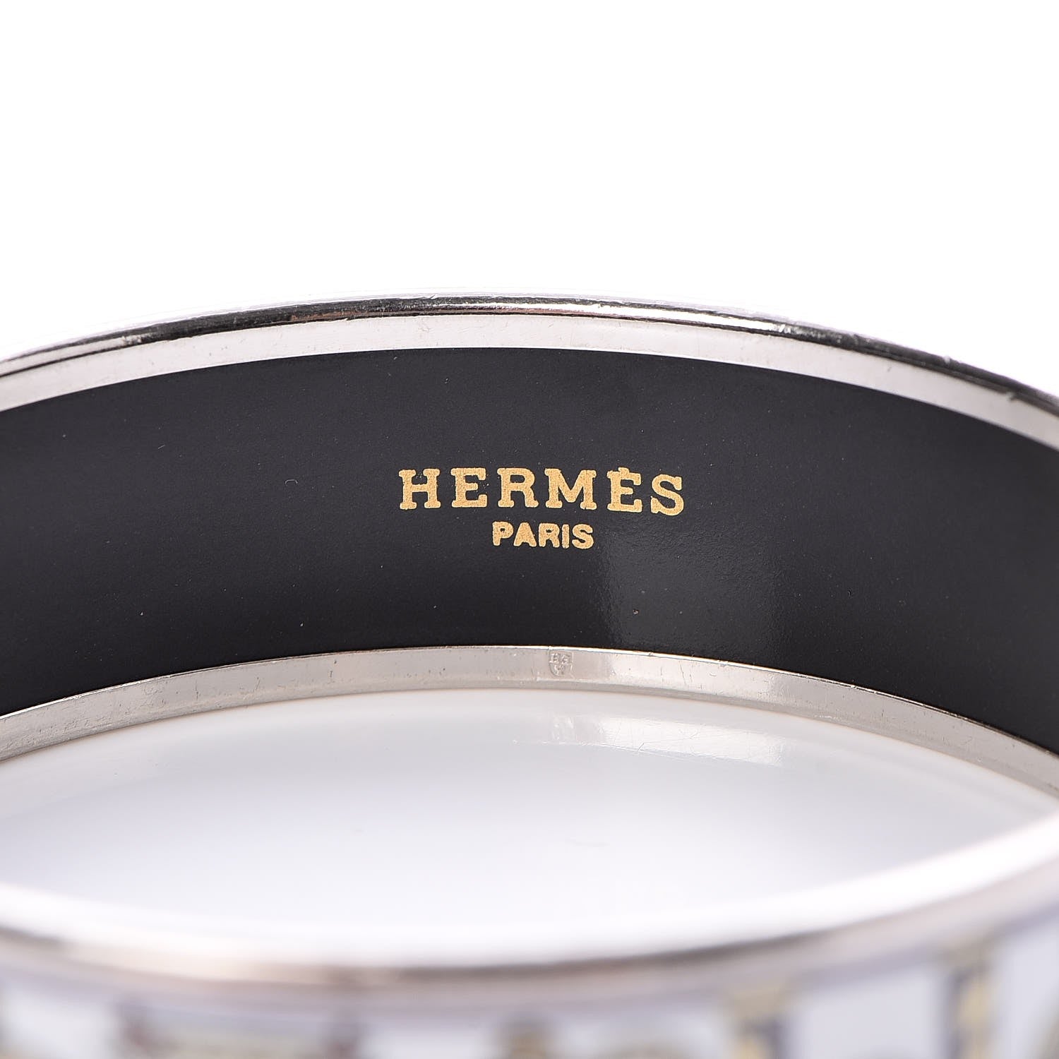 Hermes Enamel Printed Elephant Torana Wide Bracelet 65 5 of 5