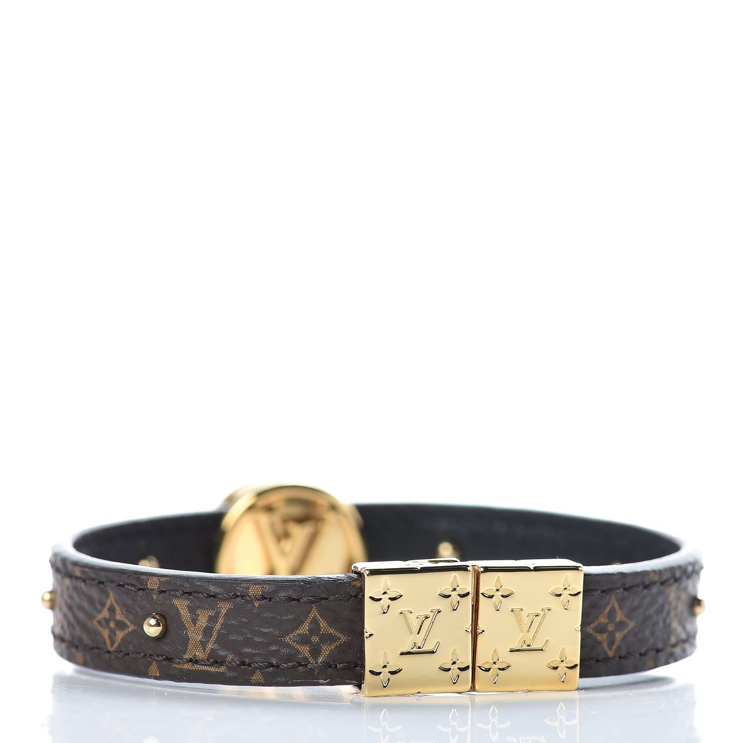Louis Vuitton Monogram LV Circle Reversible Bracelet 17 Black 3 of 7