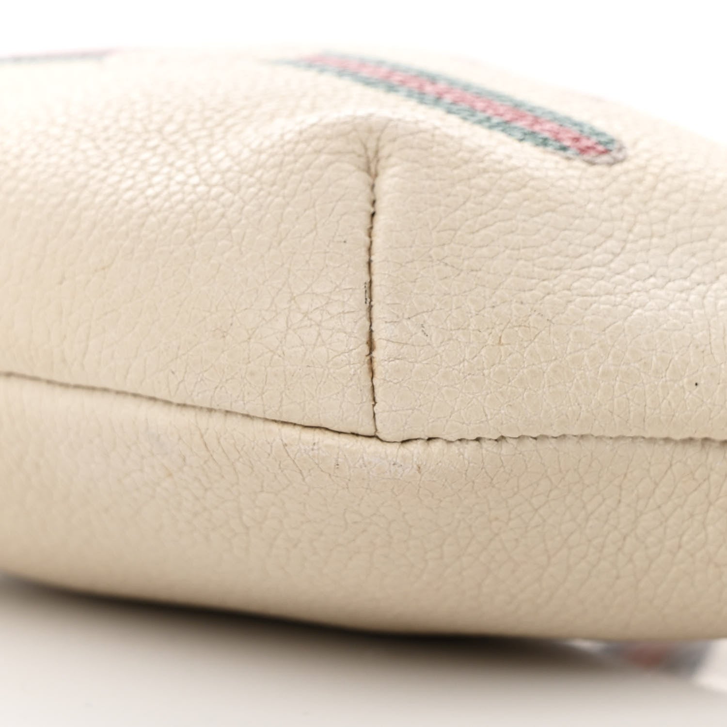 Gucci Grained Calfskin Small Logo Belt Bag White 10 of 13