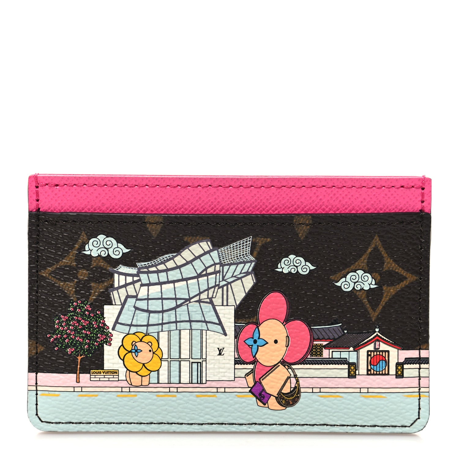 Louis Vuitton Monogram 2022 Christmas Animation Seoul Cardholder Fuchsia 1 of 7