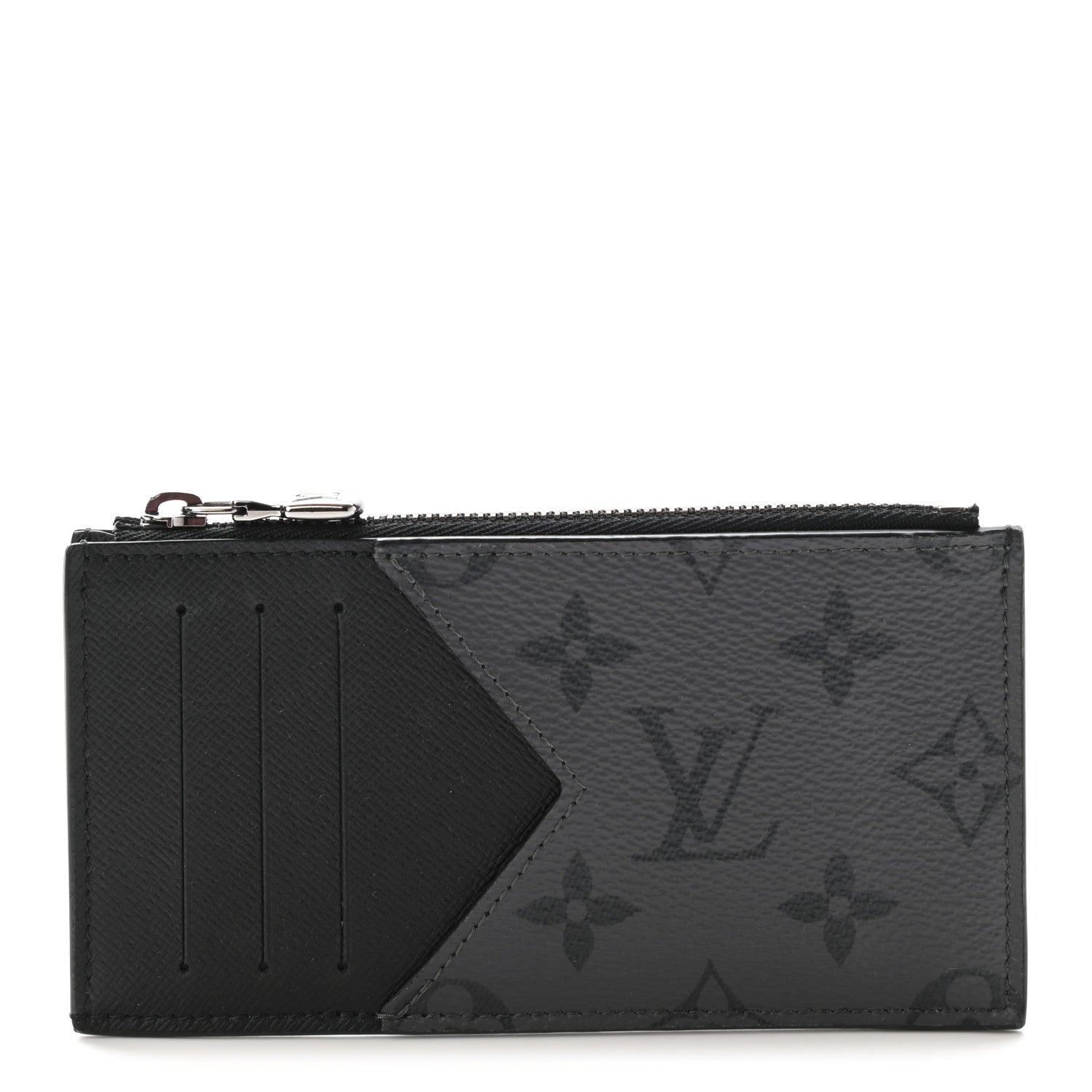 Louis Vuitton Reverse Monogram Eclipse Taiga Coin Card Holder 1 of 7