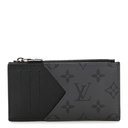 Louis Vuitton Reverse Monogram Eclipse Taiga Coin Card Holder 1 of 7