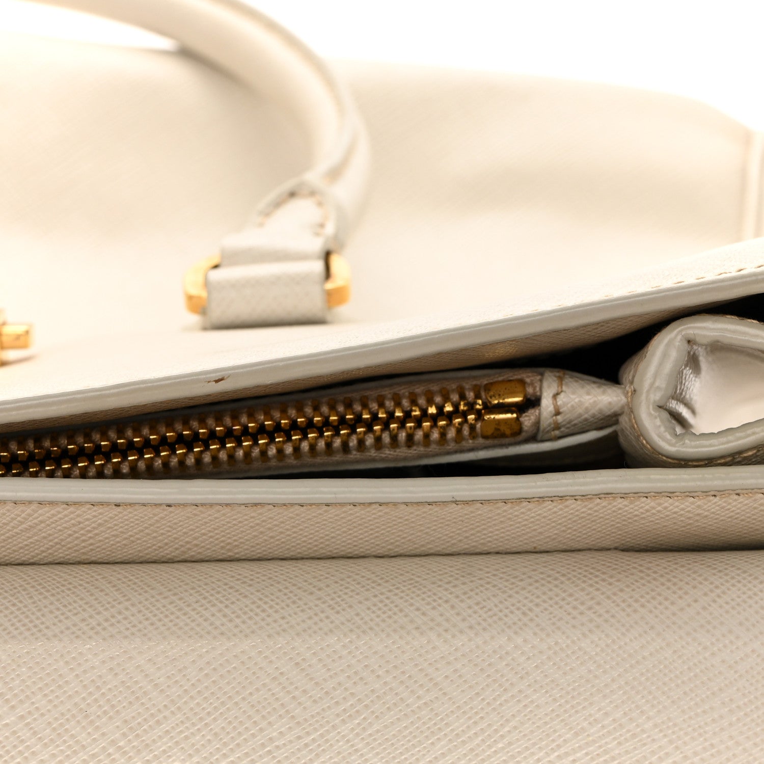 Prada Saffiano Lux Pattina Tote Talco 12 of 14