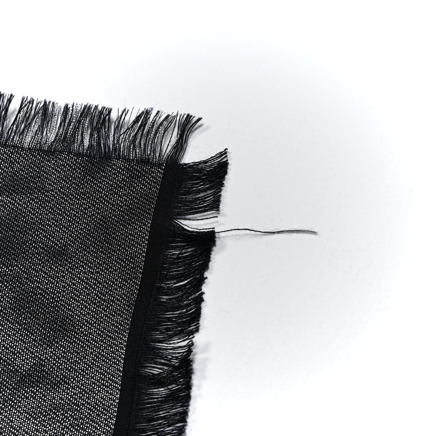 Silk Lurex Wool Monogram Shine Shawl Black