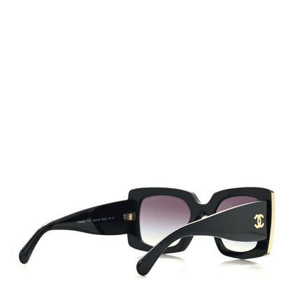 Chanel Acetate Rectangle Sunglasses 5435 Black 4 of 8