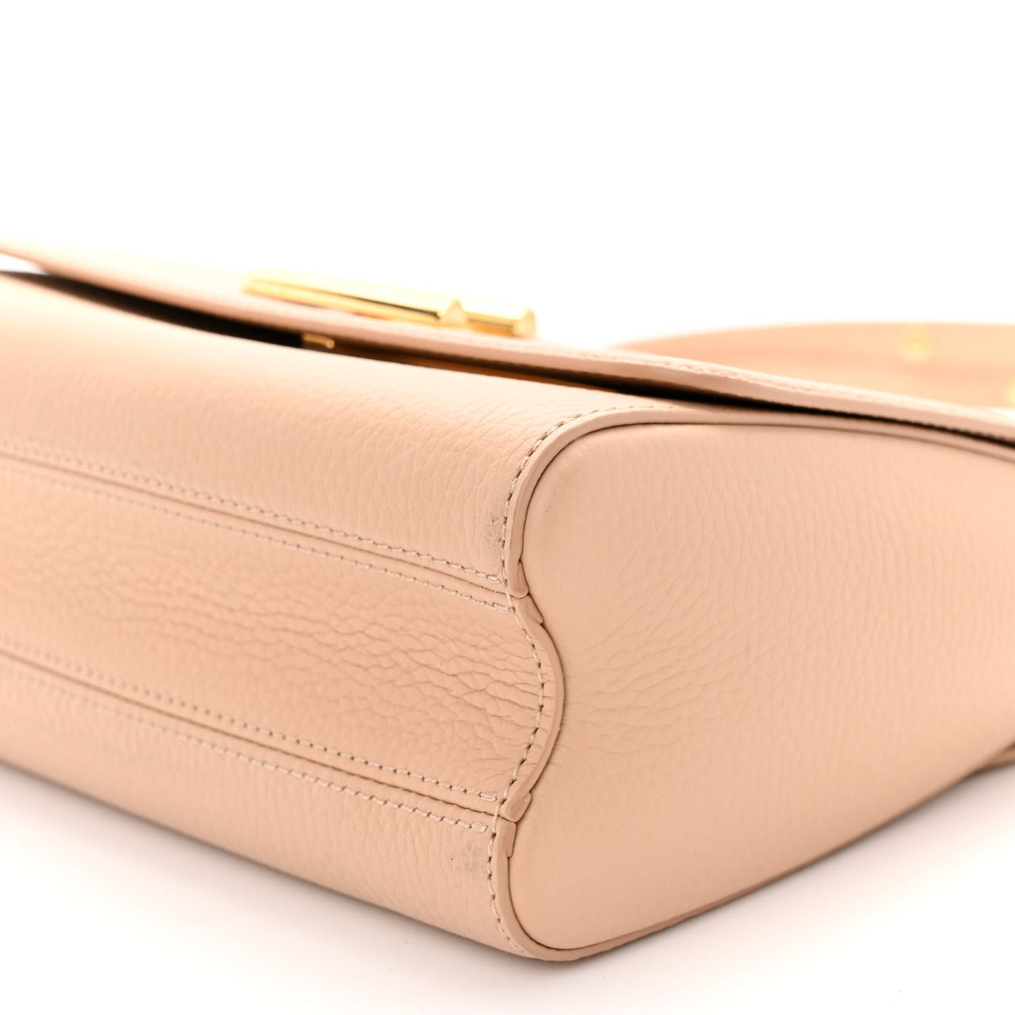 Taurillon Shearling LV Ski Twist MM Hazelnut Brown