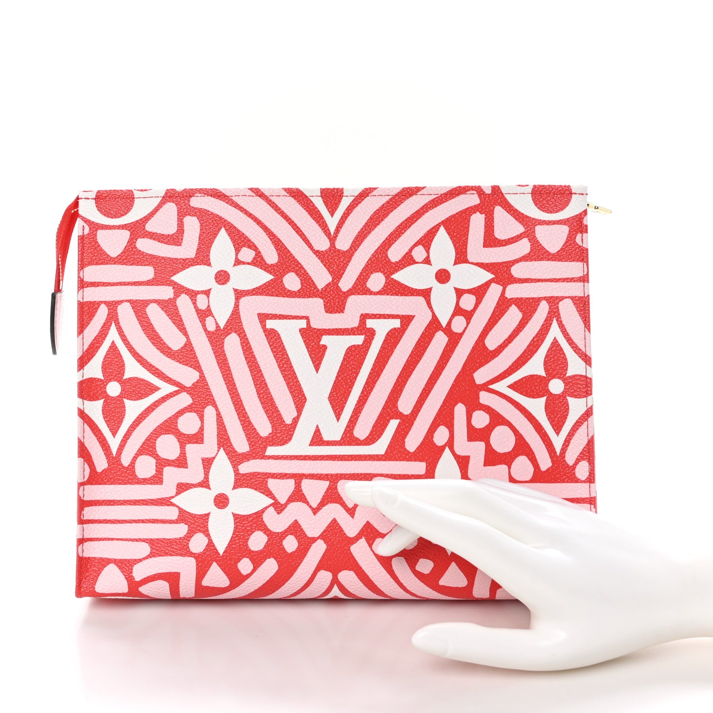 Monogram Giant Crafty Pochette Toiletry 26 Rouge Rose Creme
