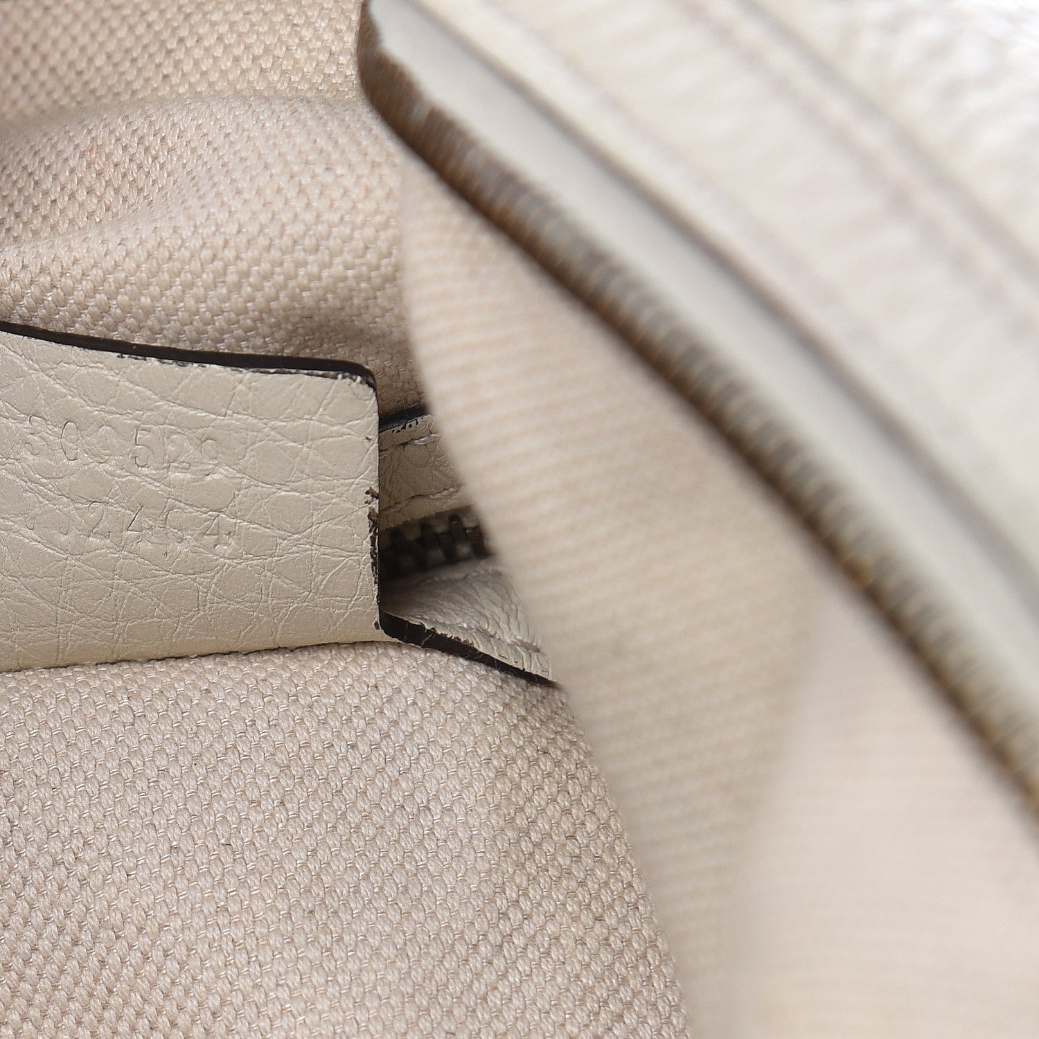 Gucci Pebbled Calfskin Twill Medium Top Handle Satchel White 7 of 25