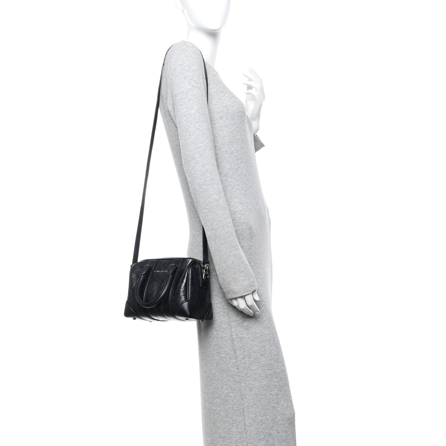 Givenchy Calfskin Star Embossed Micro Lucrezia Black 2 of 10