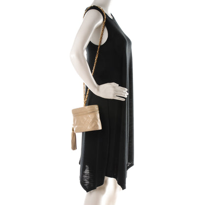 Chanel Lambskin CC Tassel Shoulder Bag Beige Clair 2 of 8