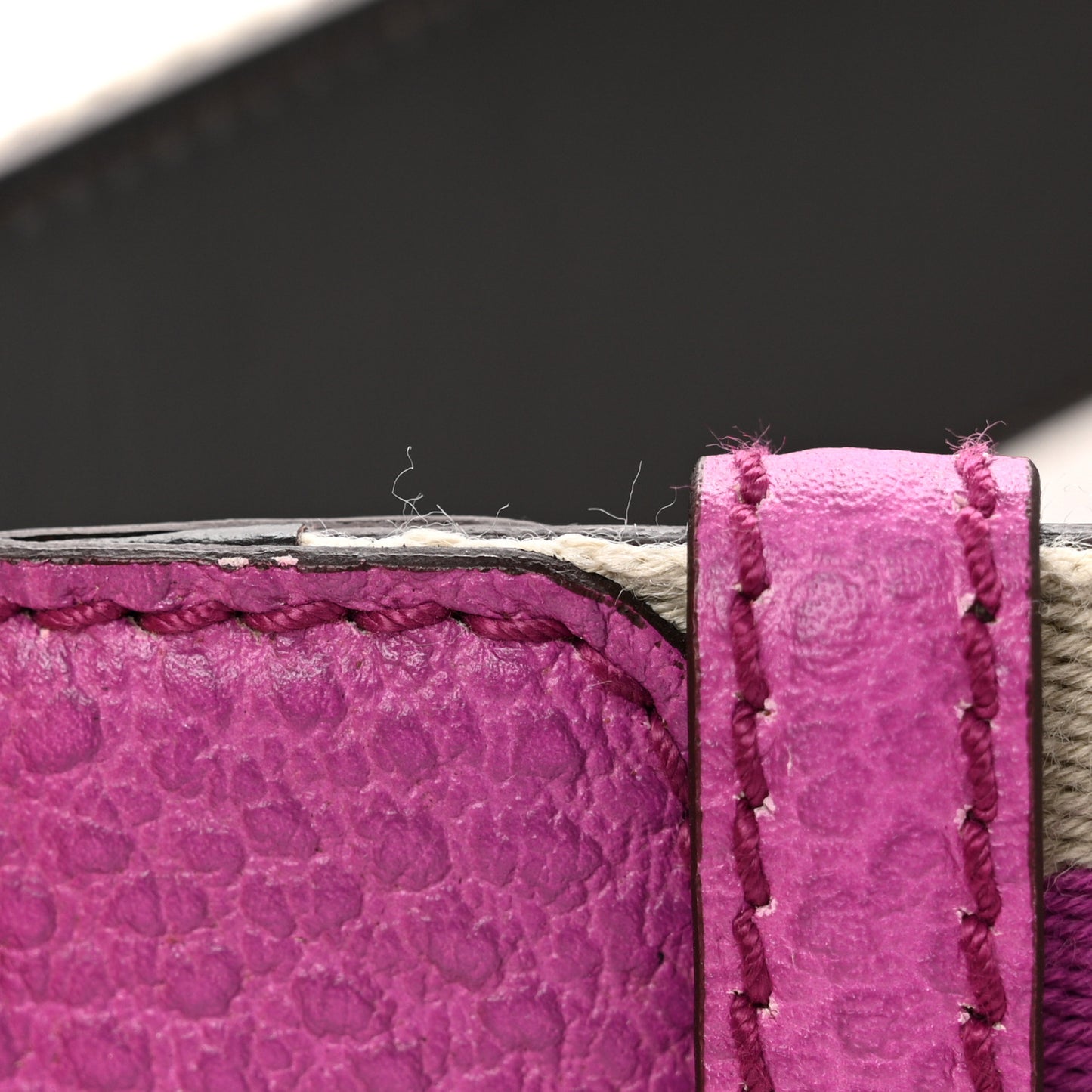 Calfskin Web Interlocking G Belt 85 34 Fuchsia White
