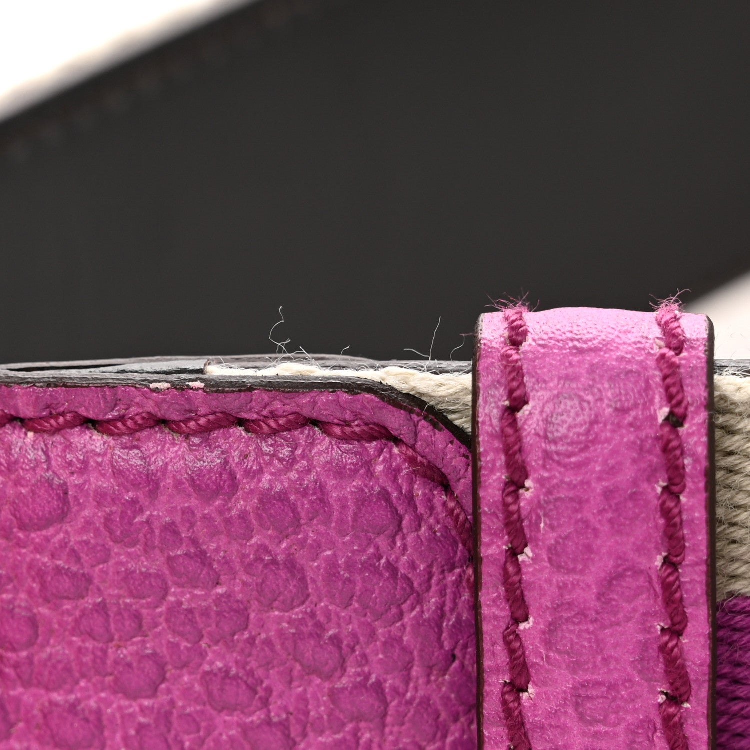 Gucci Calfskin Web Interlocking G Belt 85 34 Fuchsia White 6 of 7