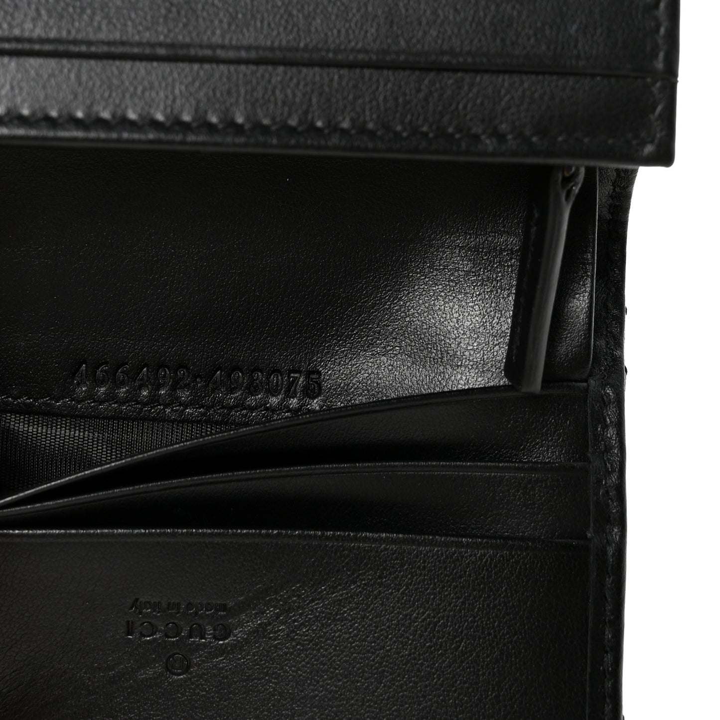 Calfskin Matelasse GG Marmont Card Case Wallet Black