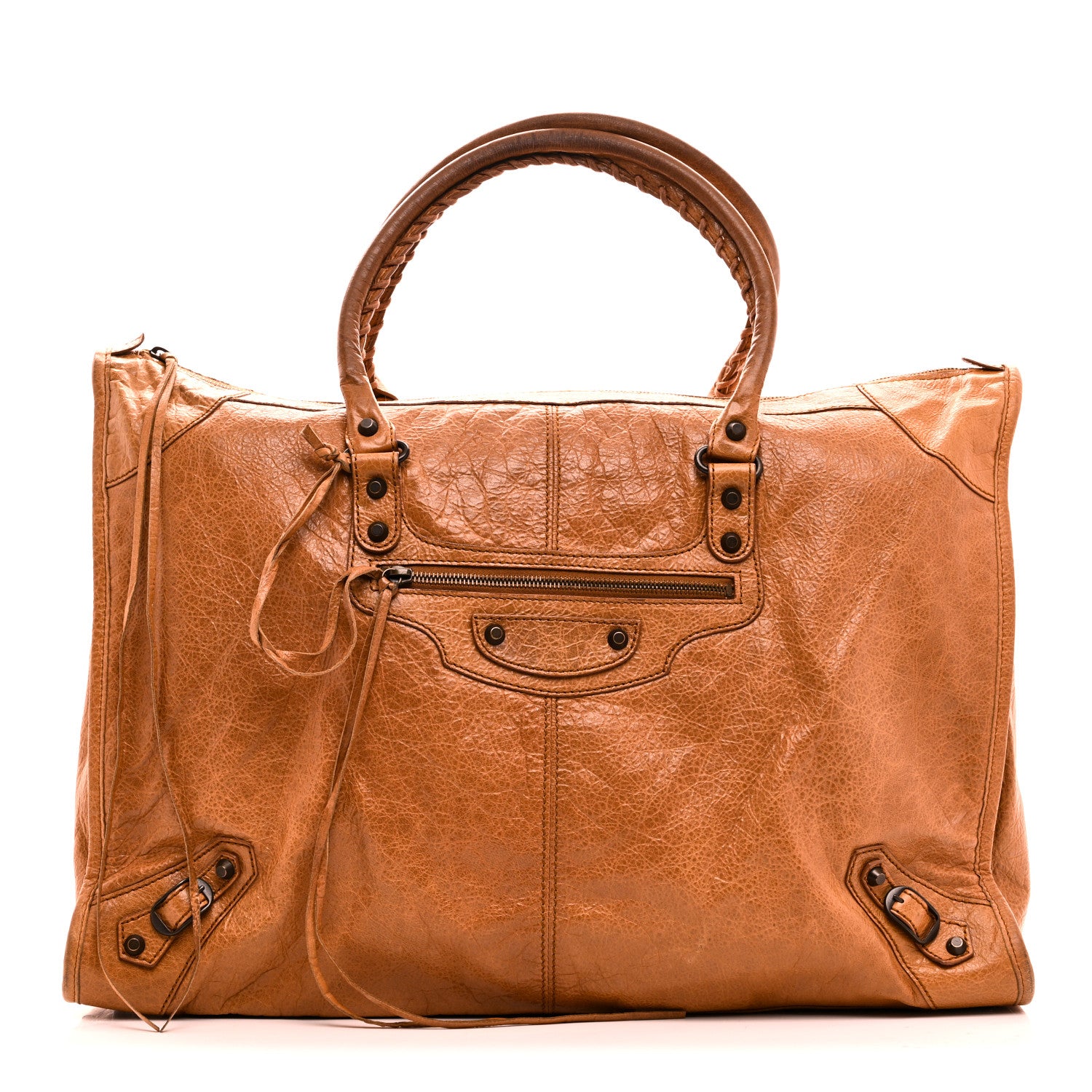 Balenciaga Agneau Classic Hardware Weekender Cumin 1 of 11