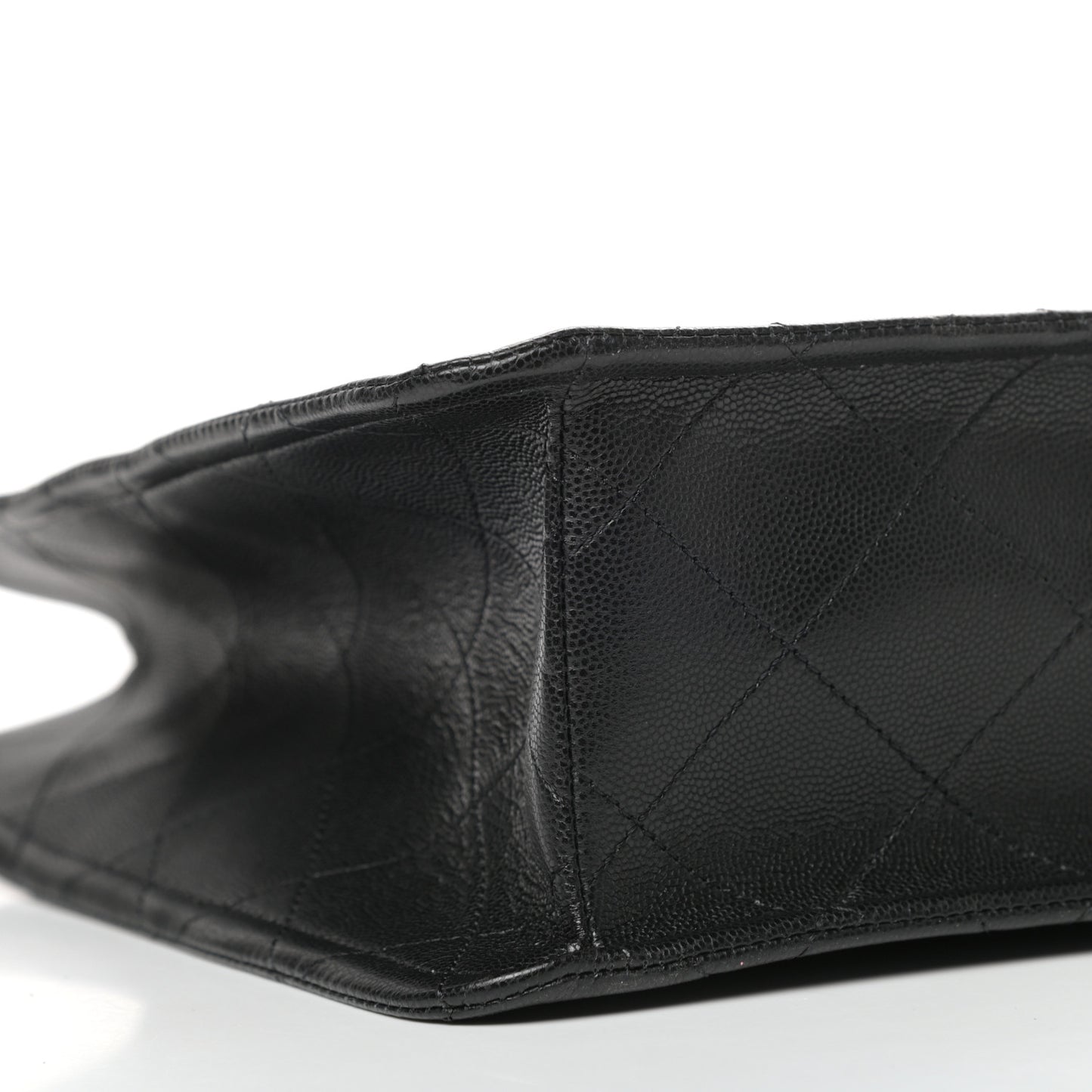 Caviar Quilted Sweet Classic Shopping Tote Black