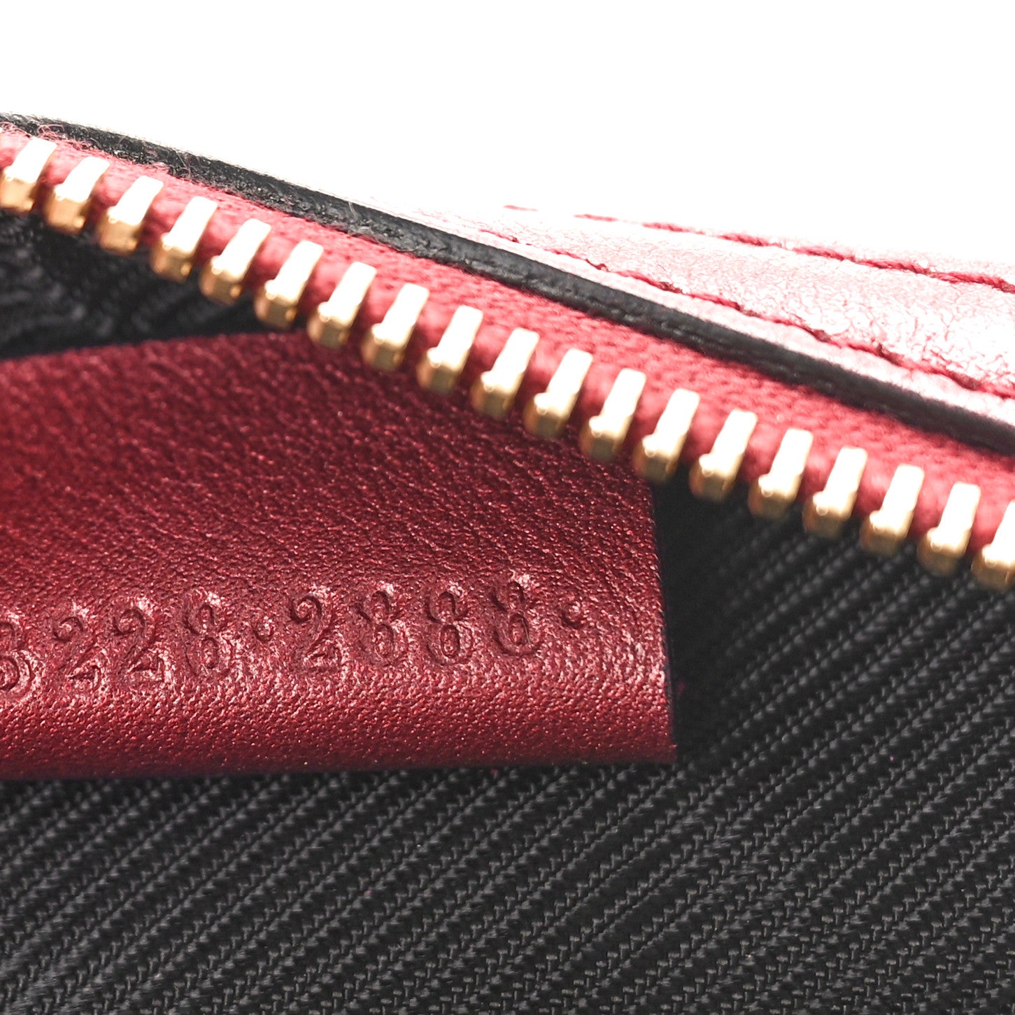 Gucci Metallic Guccissima Small Cosmetic Case Red 7 of 9