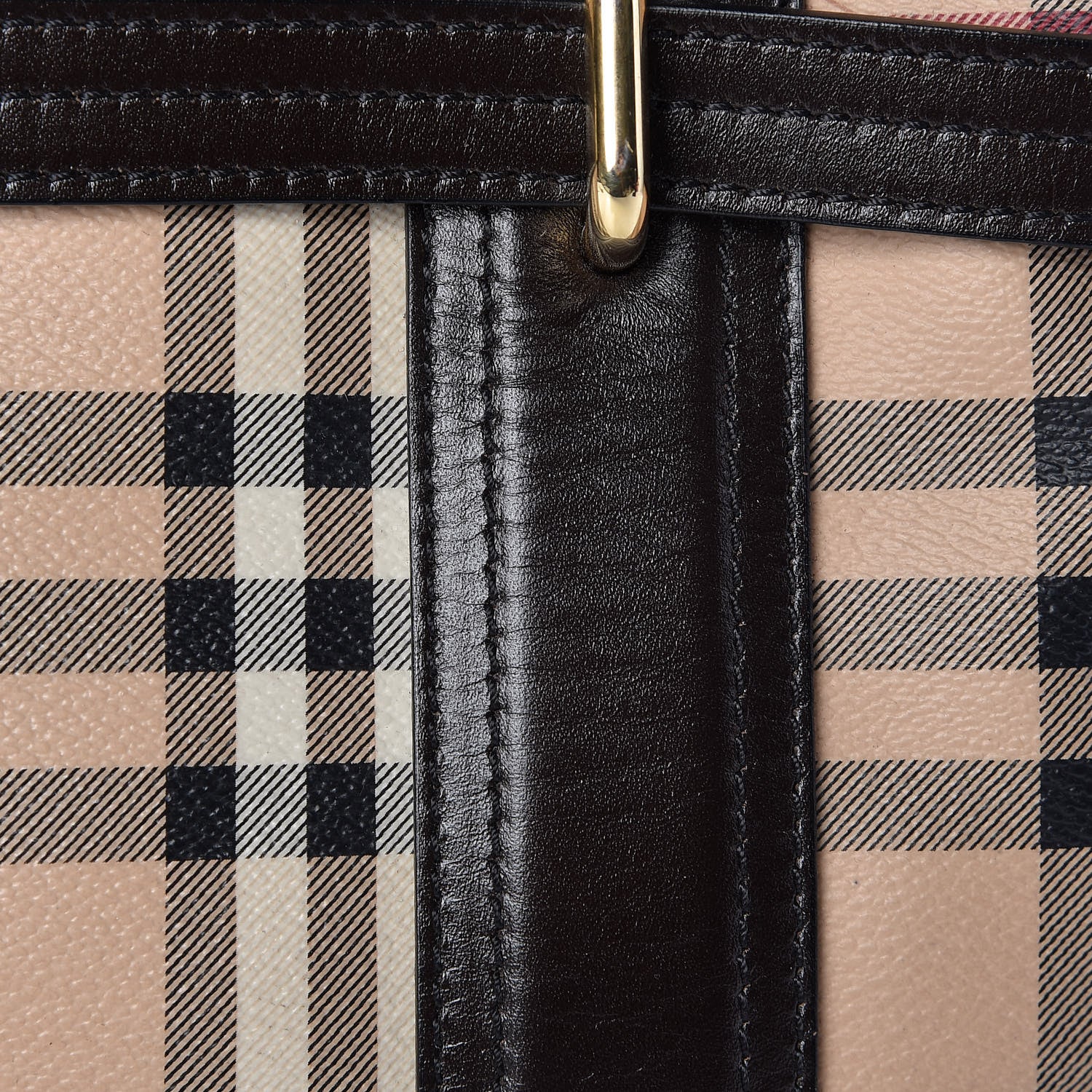 Burberry Haymarket Check Minford Portrait Tote Chocolate 24 of 28
