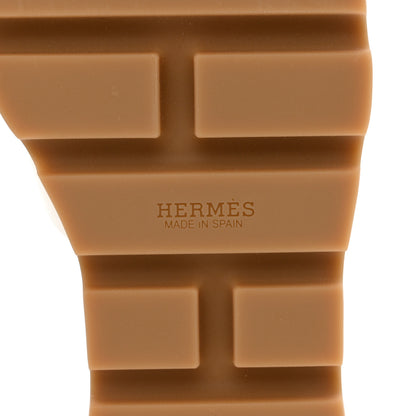 Hermes Calfskin Cork Eze 30 Sandals 36 White 6 of 9