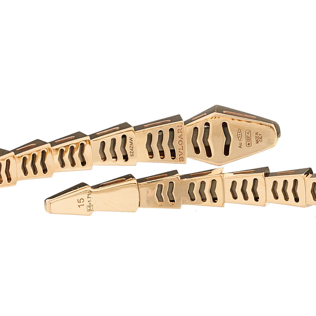 18K Rose Gold Diamond Serpenti Viper Bracelet