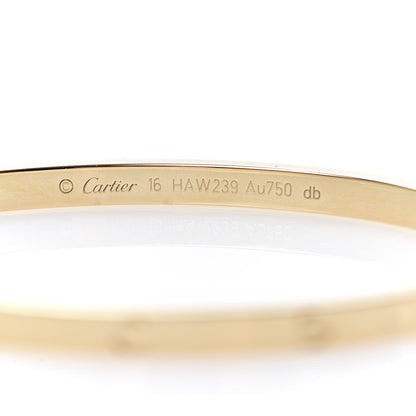 Cartier 18K Yellow Gold Small LOVE Bracelet 16 5 of 6