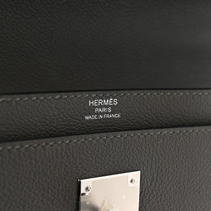 Hermes Evercolor Evergrain Barenia Kelly Depeches 36 Briefcase Vert De Gris Black Fauve 6 of 6