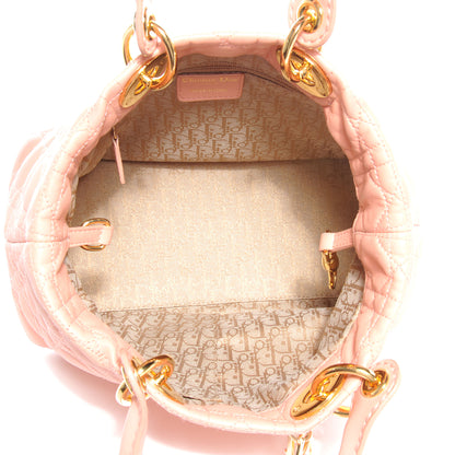 Christian Dior Lambskin Cannage Soft Lady Dior Tote Pink 5 of 7