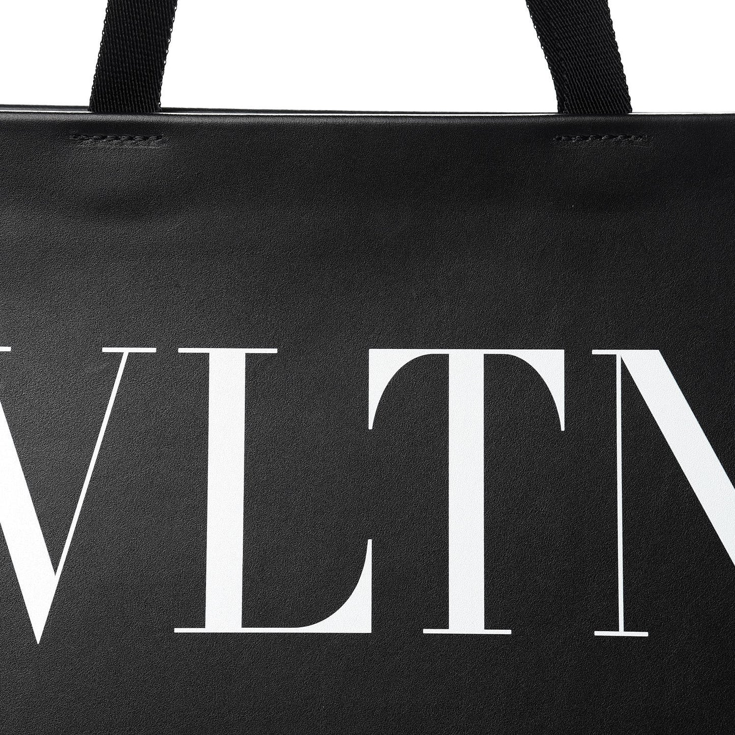 Printed Calfskin VLTN Tote Black
