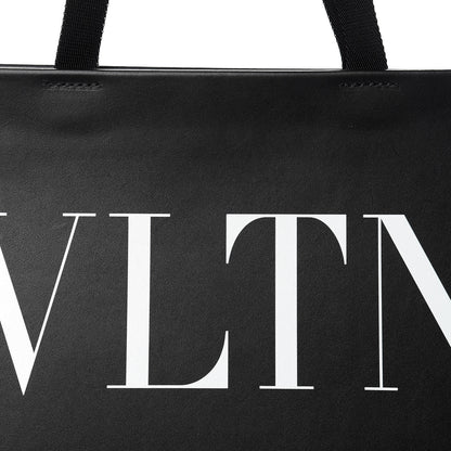 Valentino Garavani Printed Calfskin VLTN Tote Black 7 of 12