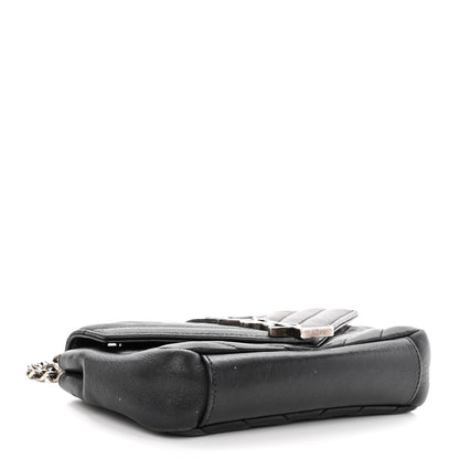 Saint Laurent Sheepskin Matelasse Chevron Monogram Classic Baby Chain Bag Black 4 of 10