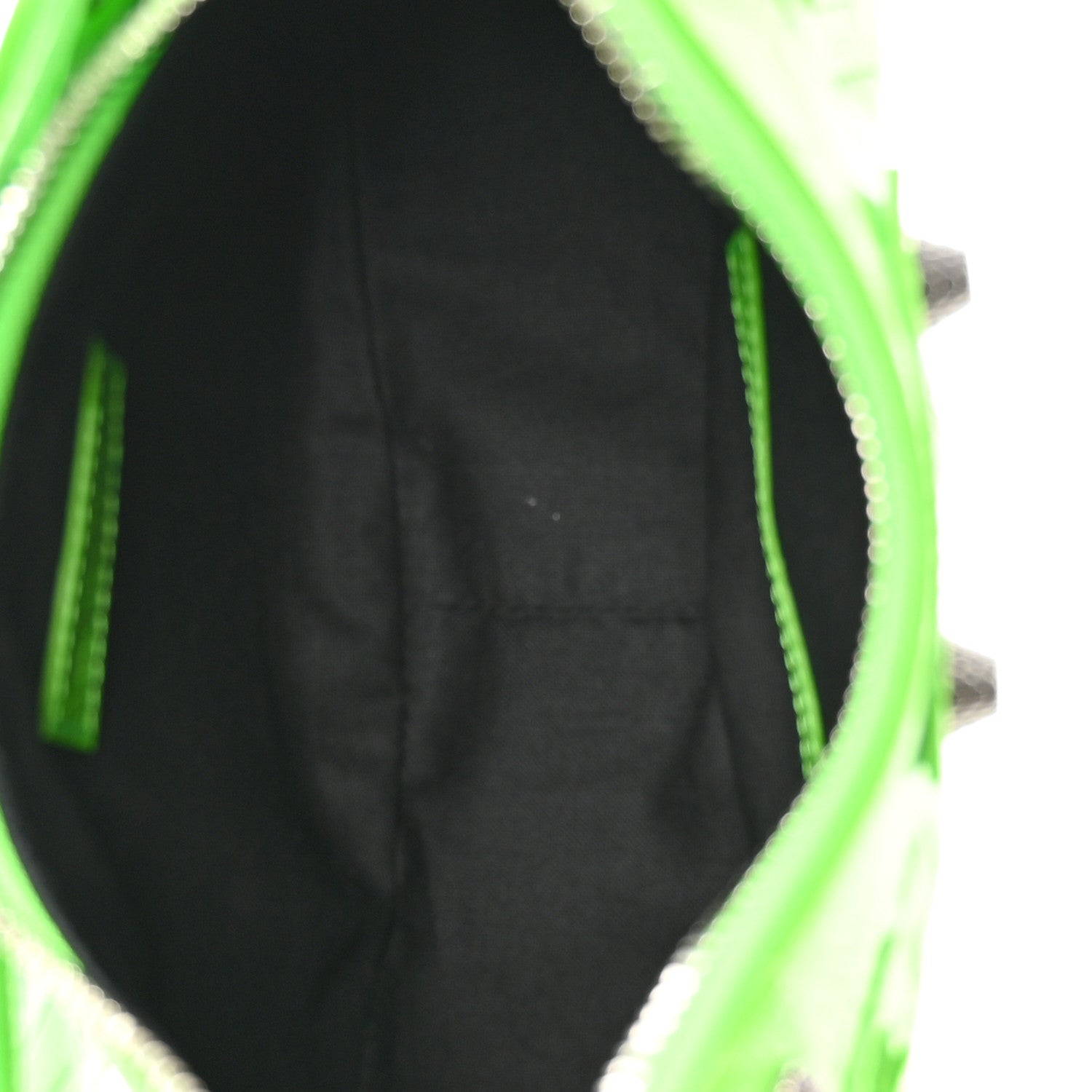 Balenciaga Extra Supple Calfskin Crocodile Embossed Le Cagole Shoulder Bag XS Acid Green 6 of 11