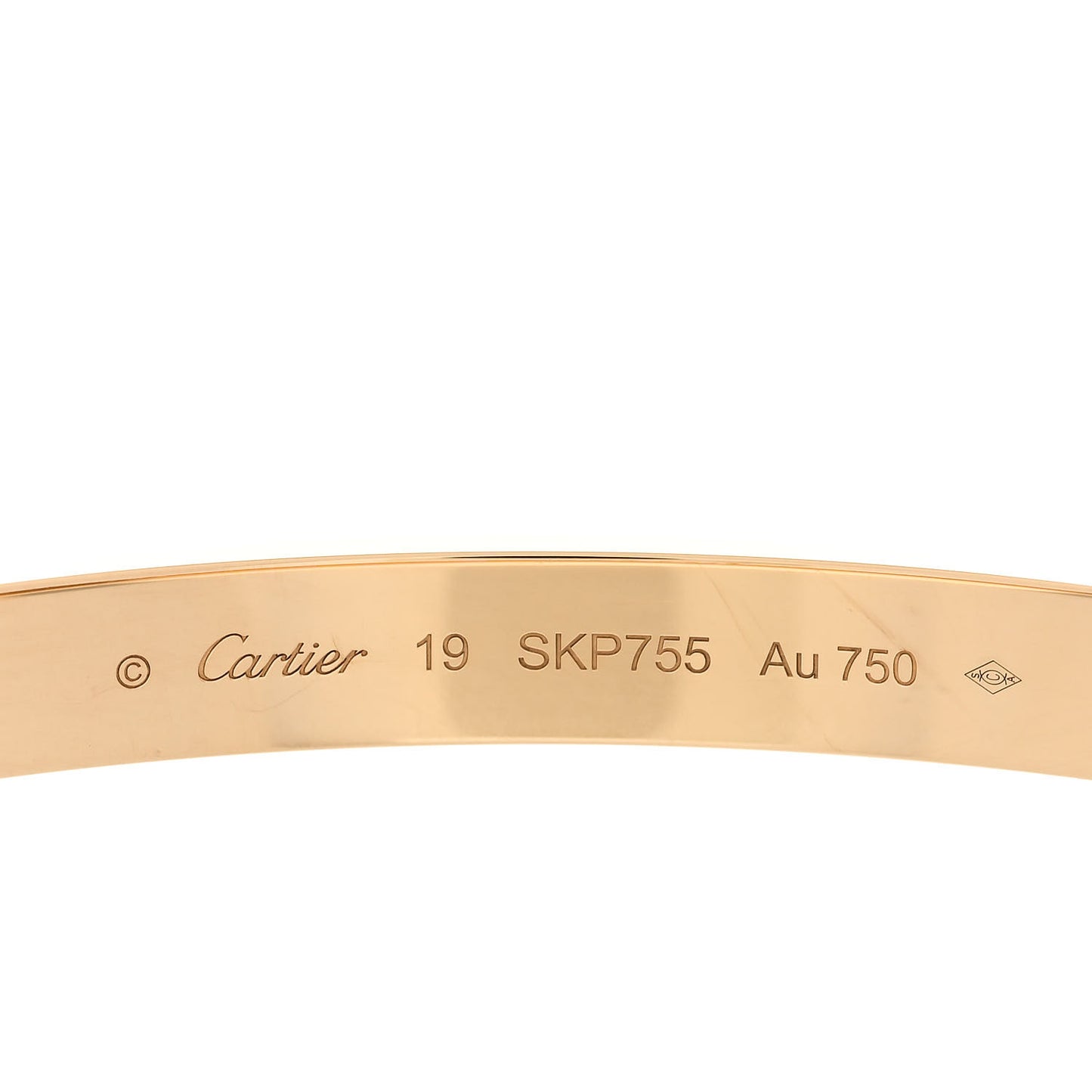 18K Yellow Gold LOVE Bracelet 19
