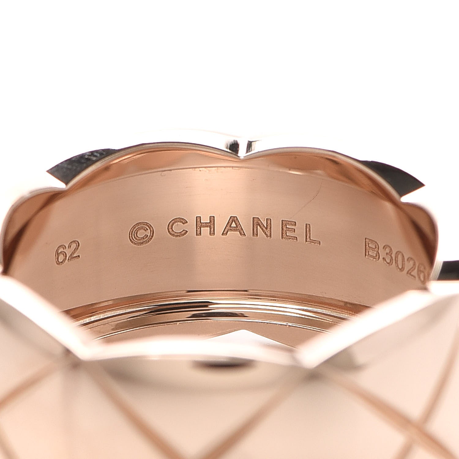 Chanel 18K Beige Gold Large Coco Crush Ring 62 10 4 of 6