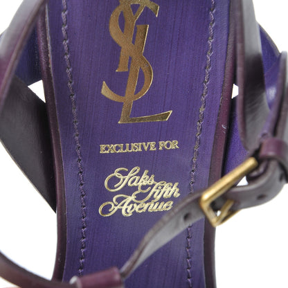 Saint Laurent Calfskin Tribute 105 Platform Sandals 36.5 Purple 8 of 10