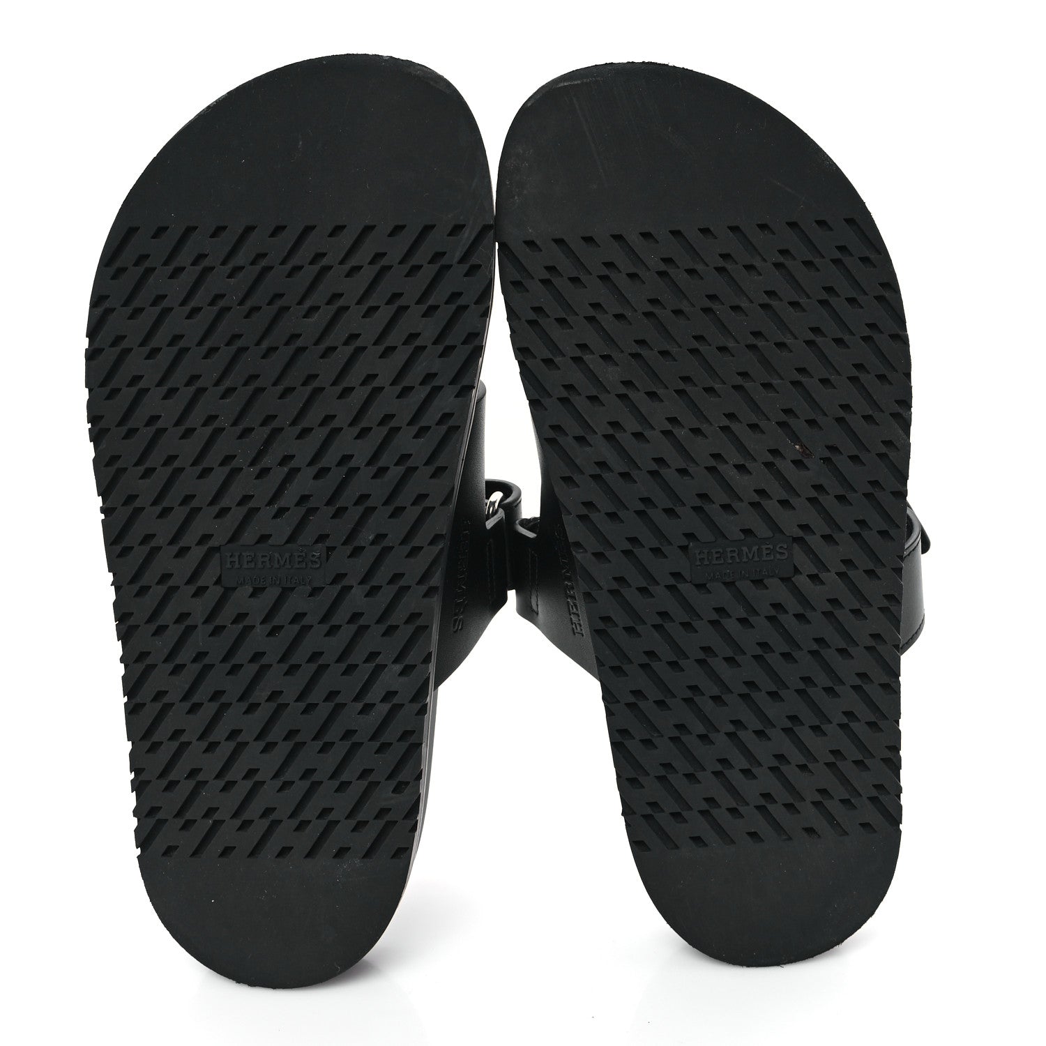 Hermes Calfskin Womens Chypre Sandals 36.5 Black 6 of 10