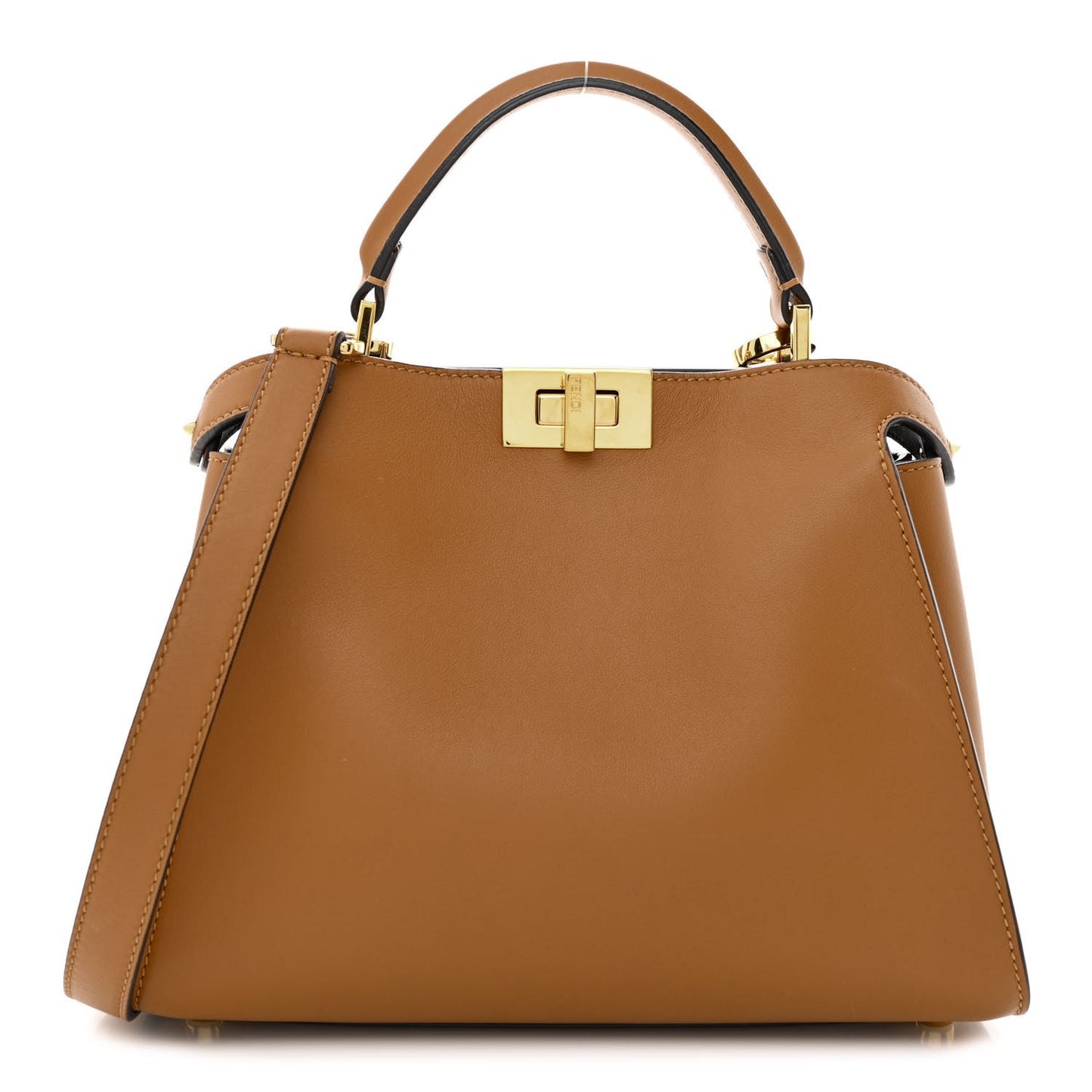 Vitello Tahiti Burro Bi-Color Medium Peekaboo Iconic Essentially Satchel Nocciola Asfalto Cast