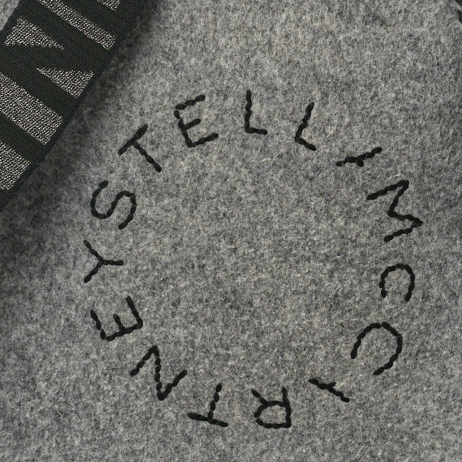 Stella McCartney Eco Felt Mini Logo Crossbody Smoke Slate 6 of 10