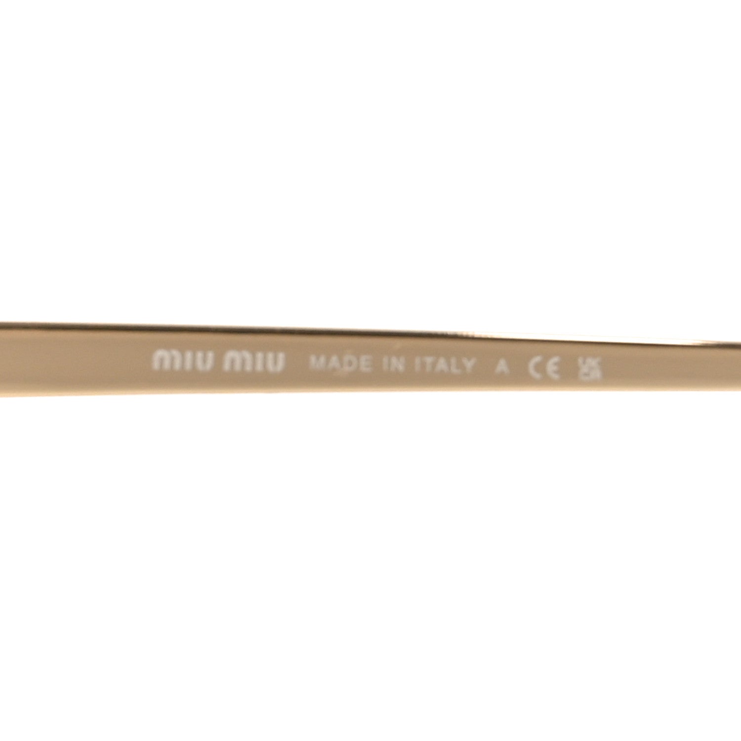Miu Miu Metal Rectangle Shield Sunglasses SMU50Z Grey Gold 5 of 7