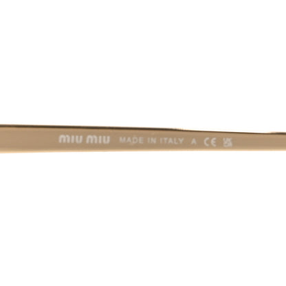 Miu Miu Metal Rectangle Shield Sunglasses SMU50Z Grey Gold 5 of 7